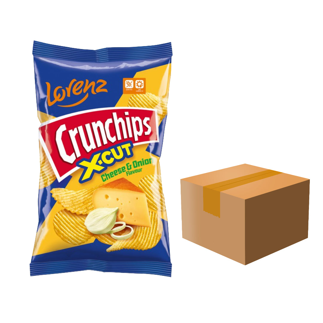 Lorenz Crunchips X-Cut Cheese & Onion - 130g - Pack of 10