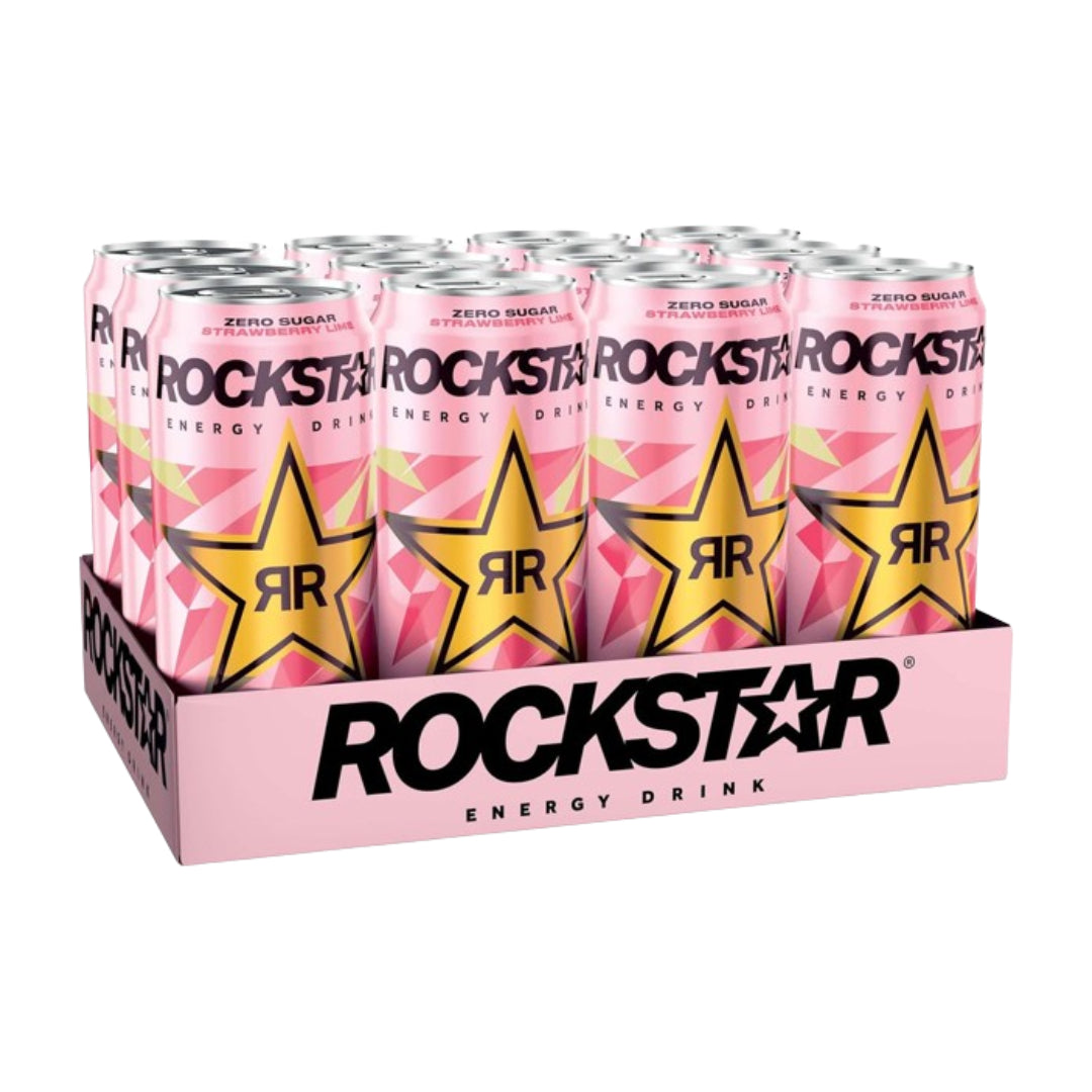 Rockstar Refresh Zero Sugar Strawberry & Lime 500ml - Case of 12