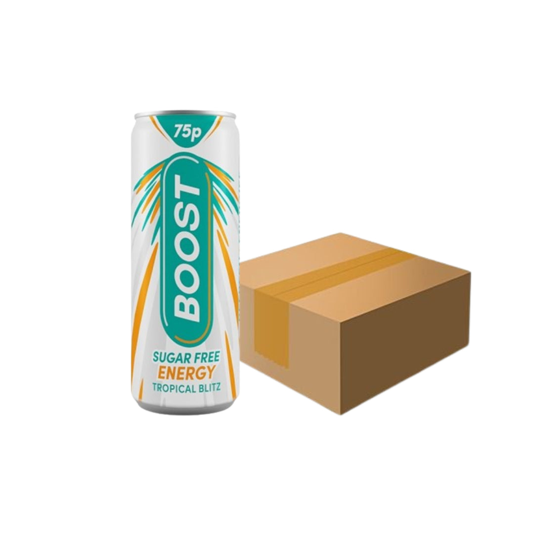 Boost Sugar Free Energy Tropical Blitz Can - 250ml Case of 24