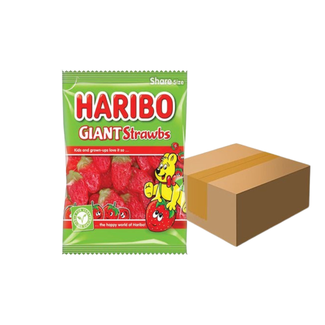 Haribo Giant Strawbs - 140g - Pack of 12