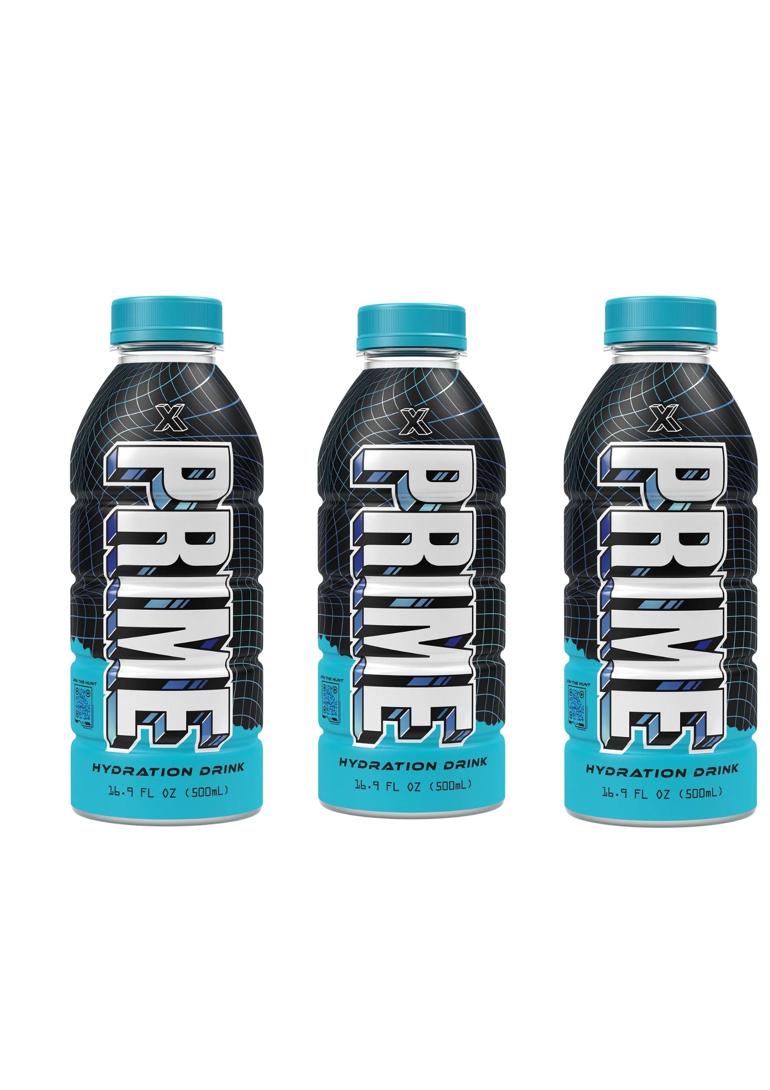 Prime Hydration Blue 'X' Limited Edition USA - 500ml - Triple Pack