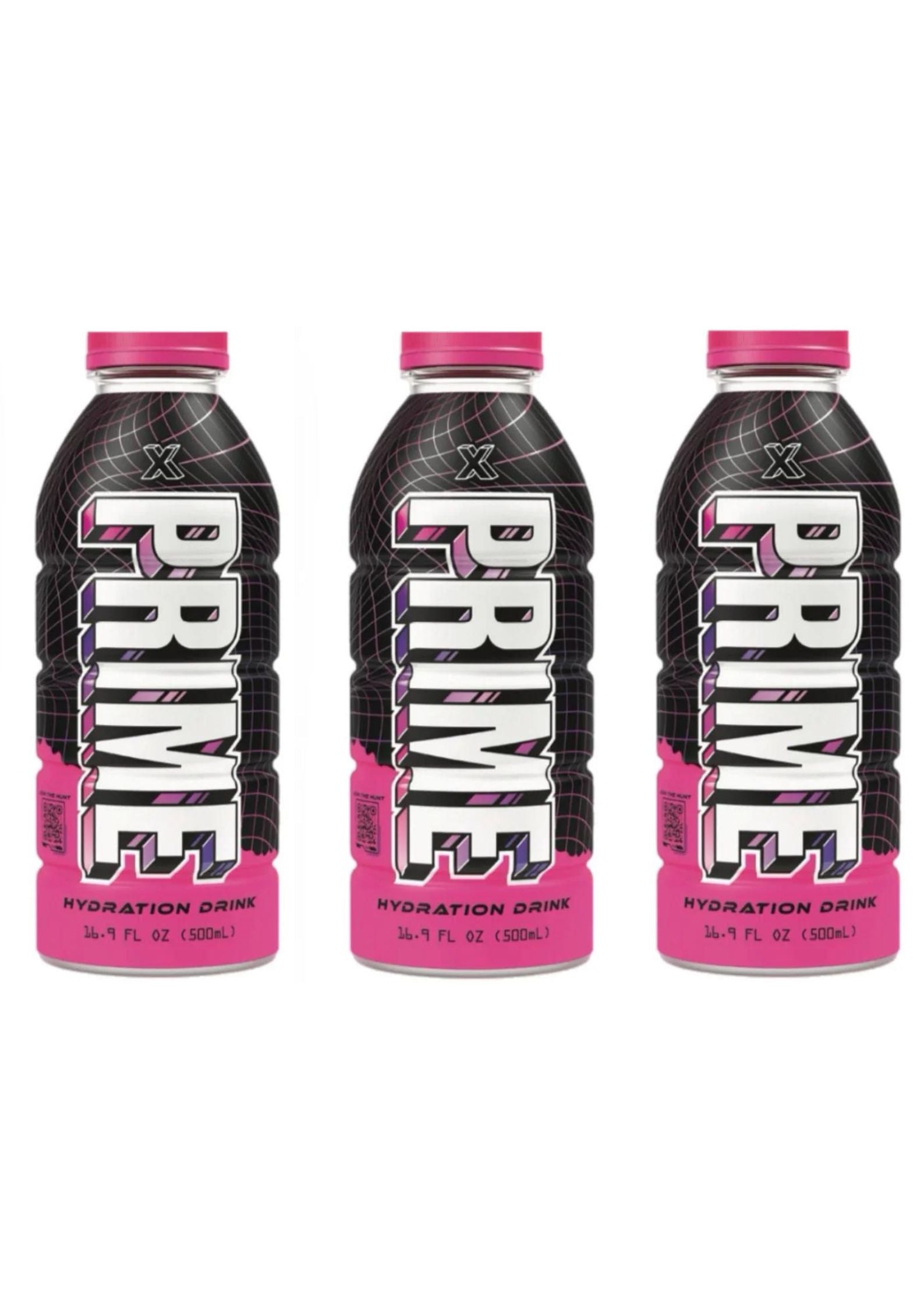 Prime Hydration Pink 'X' Limited Edition USA - 500ml - Triple Pack - Greens Essentials