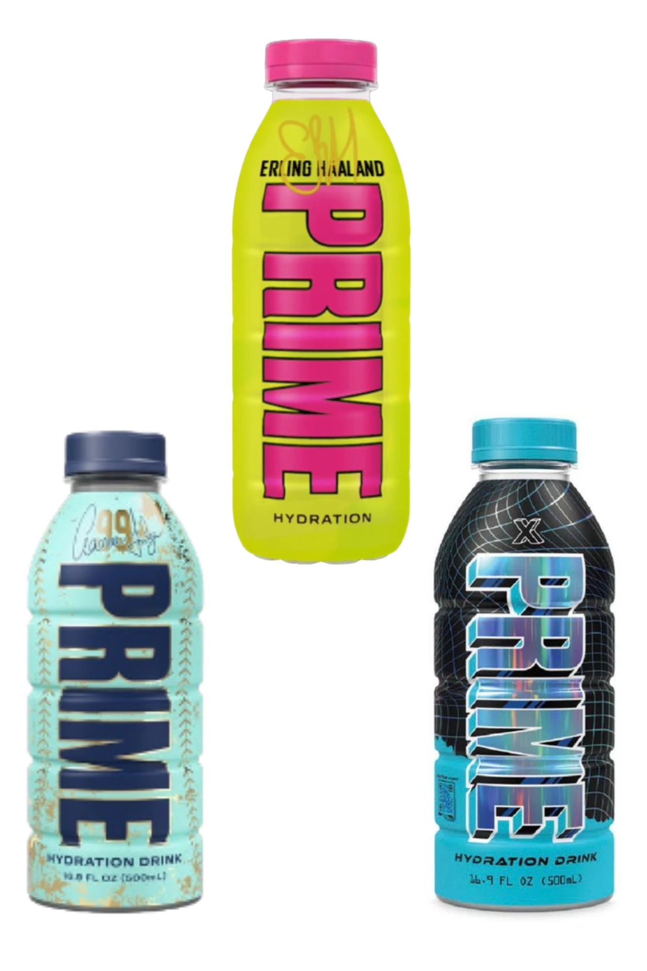 Prime Hydration Erling Haaland x Aaron Judge Blue Bottle x 'X' Limited Edition - Pre Order