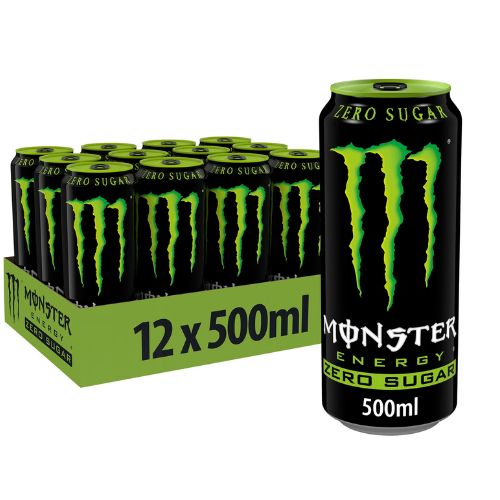 Monster Energy Drink Zero Sugar - 500ml - Case of 12