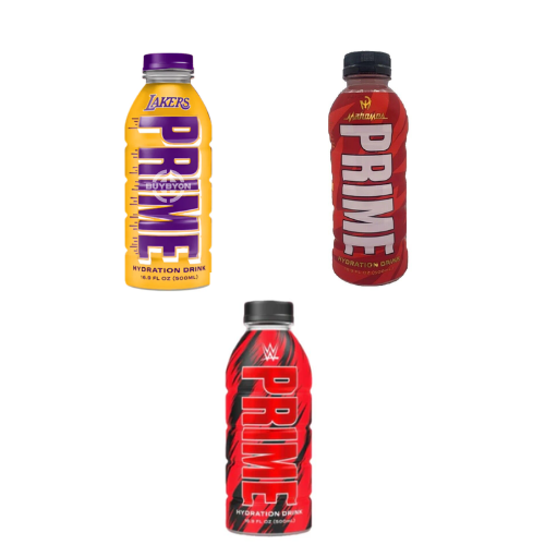 Prime Hydration Drink LA Lakers X Patrick Mahomes X WWE Bundles - Pre Order