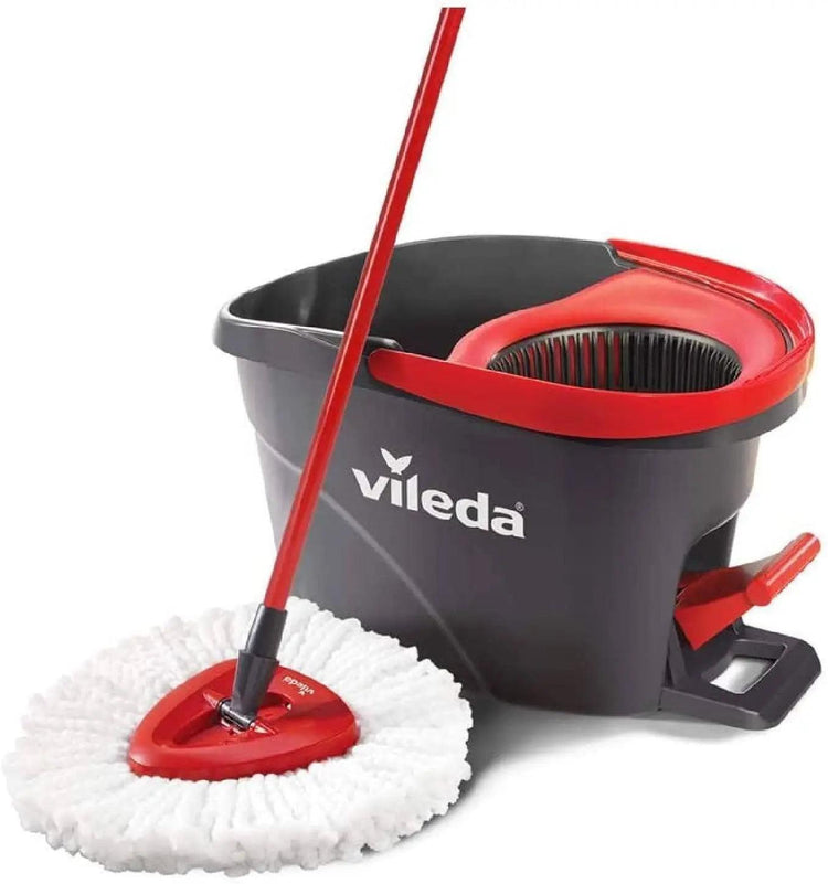 Vileda Turbo 2in1 Spin Mop & Bucket Set With Foot Pedal - Greens Essentials
