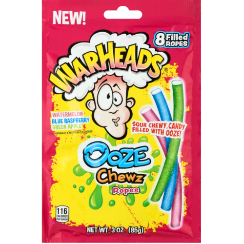 Warheads Ooze Chews Ropes - 85g