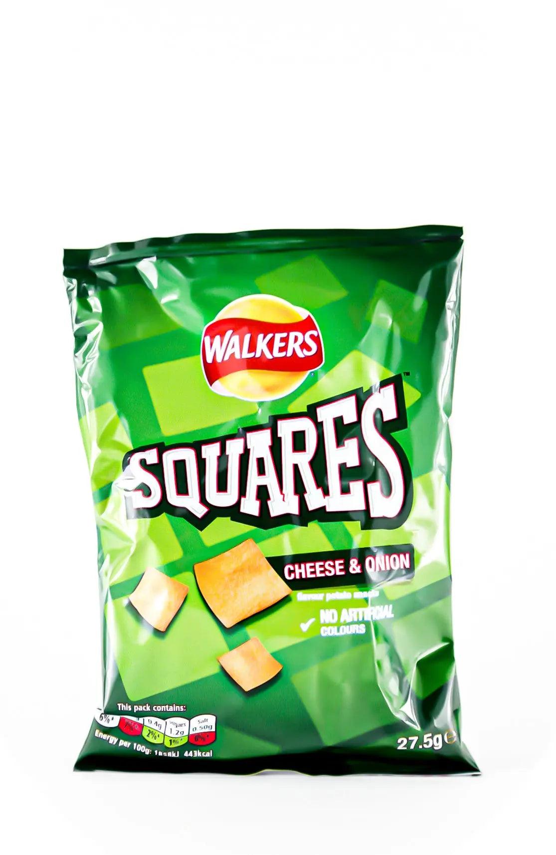 Walkers Squares cheese and onion - 27.5 g - Greens Essentials