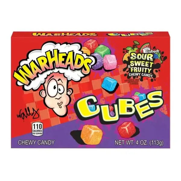 Warheads Sour Assorted Flavours Chewy Cubes - 113 g - Greens Essentials
