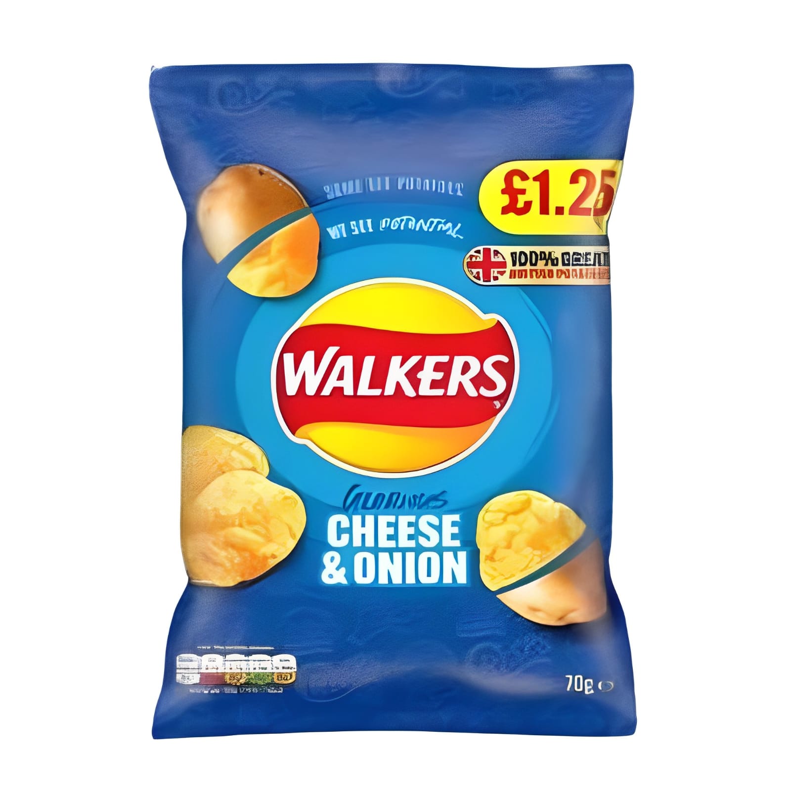 Walkers Cheese & Onion Crisps - 70g