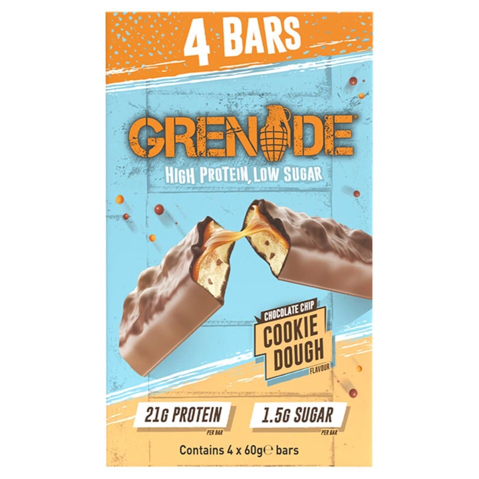 Grenade Chocolate Chip Cookie Dough Flavour Protein Bar - 60g