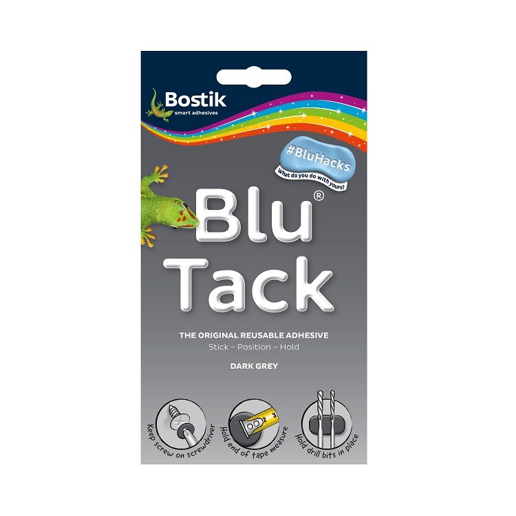 Bostik Blu Tack Original Reusable Adhesive stick - Dark Grey