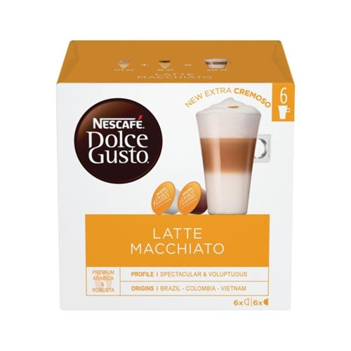 Nescafe Dolce Gusto Latte Macchiato Coffee 16Capsules - 183.2g - Pack of 3