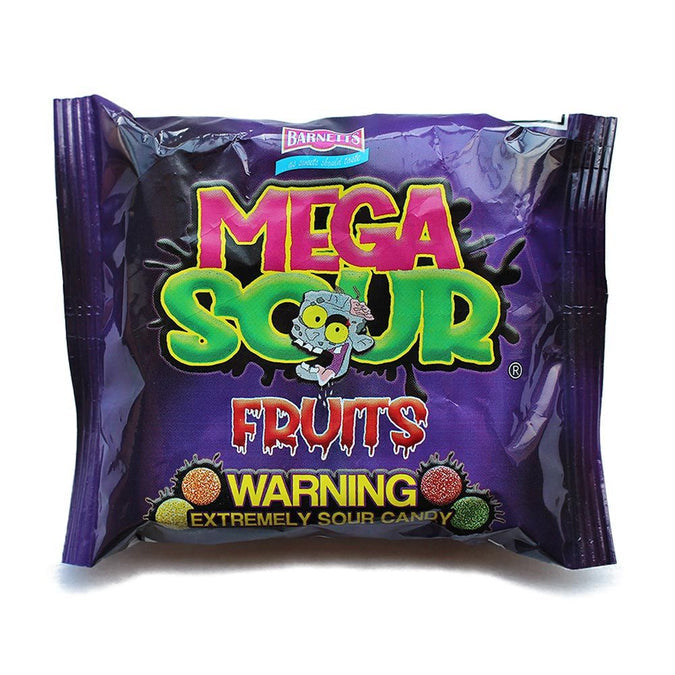 Barnetts Mega Sour Fruits Candy Bags - 104g