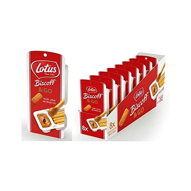 Lotus Biscoff and Go Biscuits - Pack of 8
