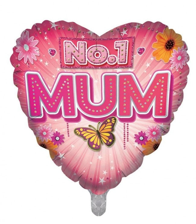 Greetings No. 1 Mum Foil Balloon - 18"/46cm