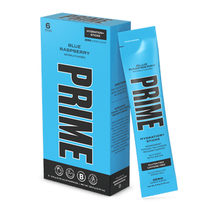 Prime Hydration Sticks Blue Raspberry - 9.3g - Pack of 6 - Greens Essentials