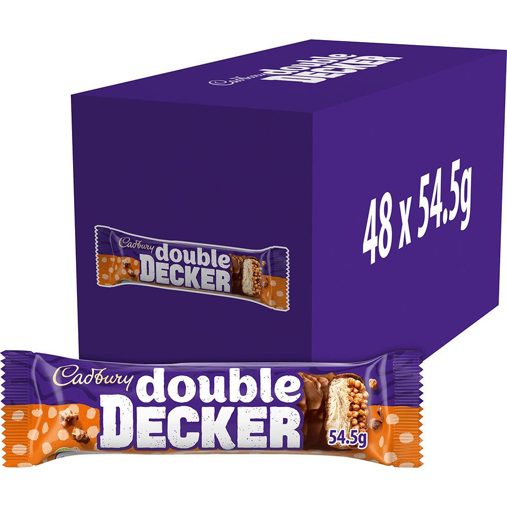 Cadbury Double Decker Chocolate Bar - 54.5g - Pack of 48