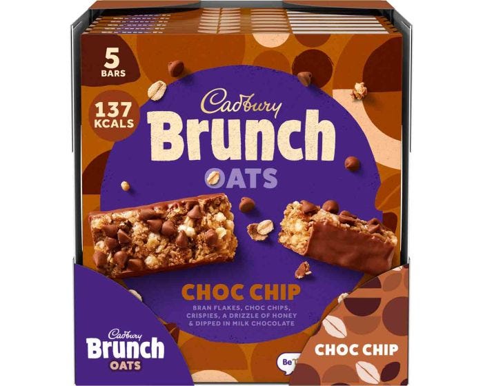 Cadbury Brunch Bar Choc Chip 5 Pack - 140g