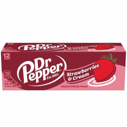 Dr Pepper Strawberry and Cream  - 355ml Case of 12