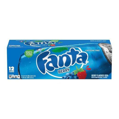 Fanta Berry Soda Can - 355ml Case of 12