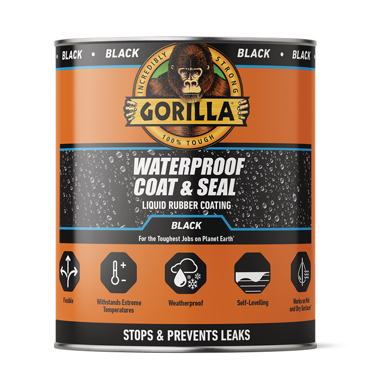 Gorilla Waterproof Coat & Seal Liquid Rubber Coating Black 946ml