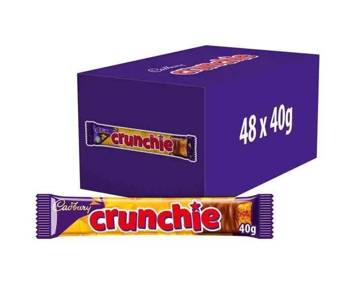 Cadbury Crunchie Chocolate Bars - 40g - Pack of 48