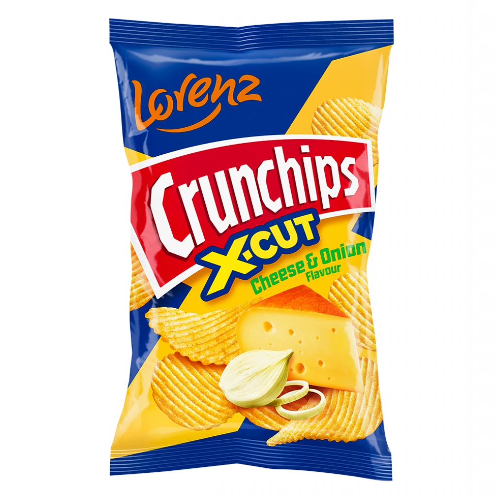 Lorenz Crunchips X-Cut Cheese & Onion - 130g