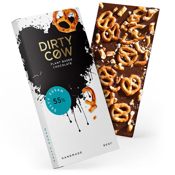 Dirty Cow Salty Susan Plant Based Chocolate Bar - 80g