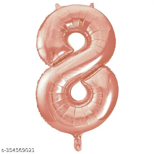 Sensations Rose Gold Foil Helium Balloon Number 8 - 34"/ 86cm - Greens Essentials
