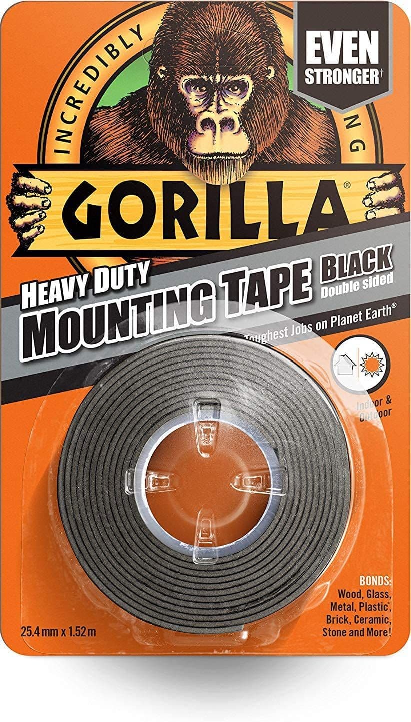 Gorilla Heavy Duty Mounting Tape Black - 25mm x 1.5m