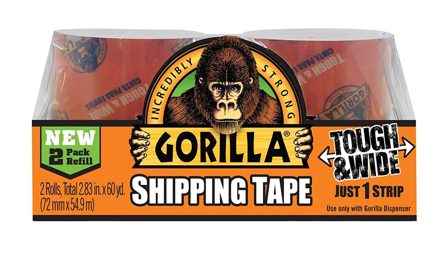 Gorilla Packaging Tape Refill -  2 x 27m