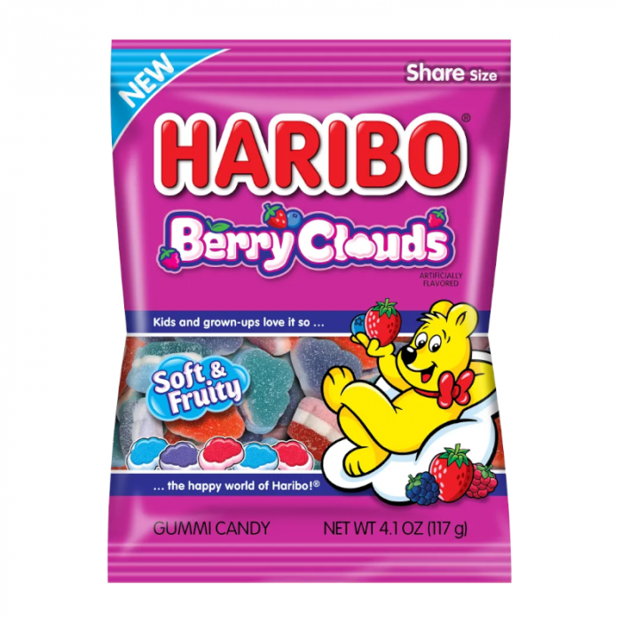 Haribo Berry Clouds Peg Bag - 117g