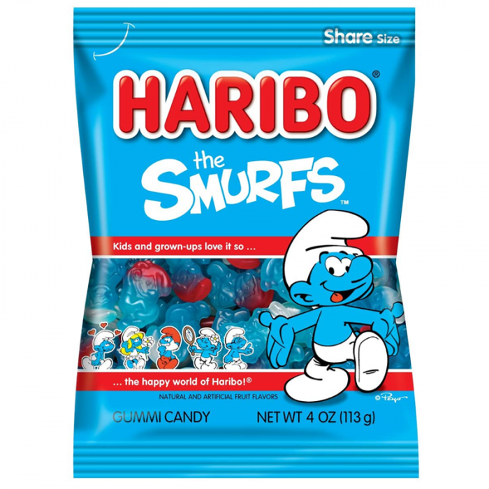 Haribo Smurfs Peg Bags - 113g