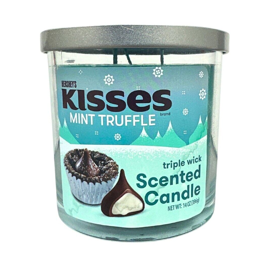 Hershey's Kisses Mint Truffle Triple Wick Scented Candle - 14oz