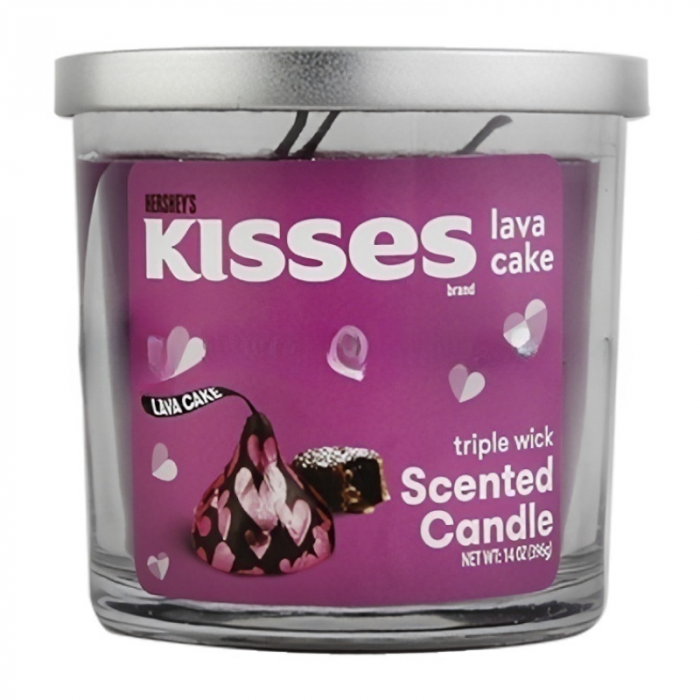 Hershey's Kisses Valentines Lava Cake Triple Wick Scented Candle - 14oz
