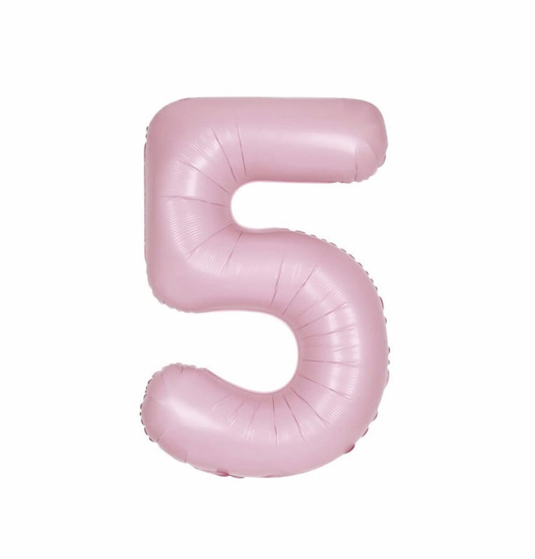 Sensations Light Pink Foil Helium Balloon Number 5 - 34"/ 86cm - Greens Essentials