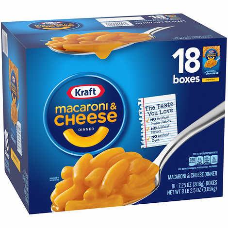 Kraft Macaroni & Cheese Dinner - 206g (pack of 18)