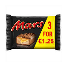 Mars Caramel, Nougat & Milk Chocolate Snack 3 Bars Multipack