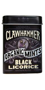 Clawhammer Organic Mints Black Licorice - 30g