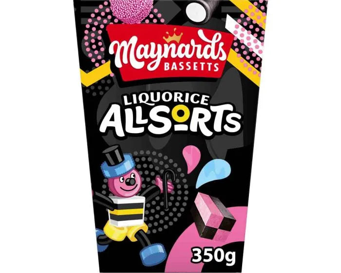 Maynards Bassetts Liquorice Allsorts Sweets Carton - 350g