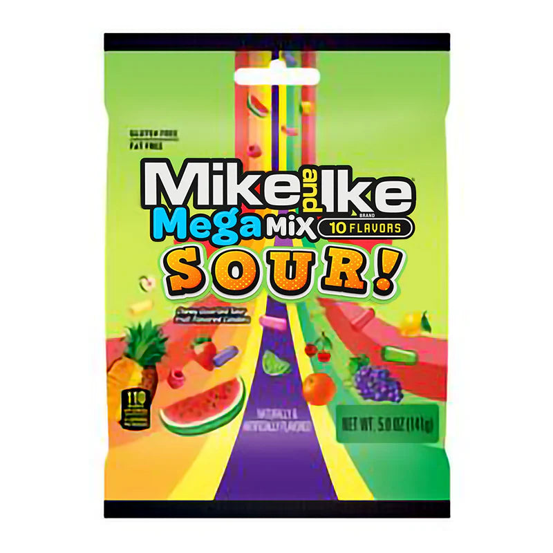 Mike & Ike Mega Mix Sour Peg Bag - 141g