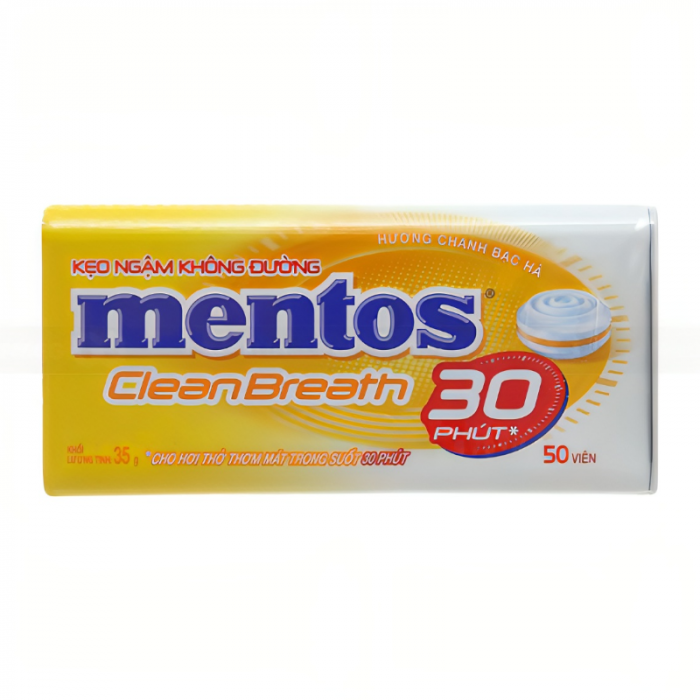 Mentos Clean Breath Lemon Mints - 35g