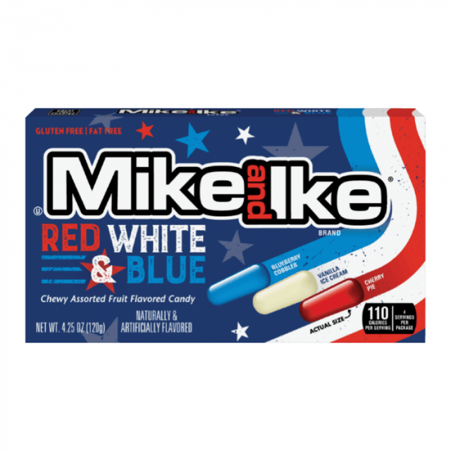 Mike & Ike Theater Red White and Blue (big) - 120g