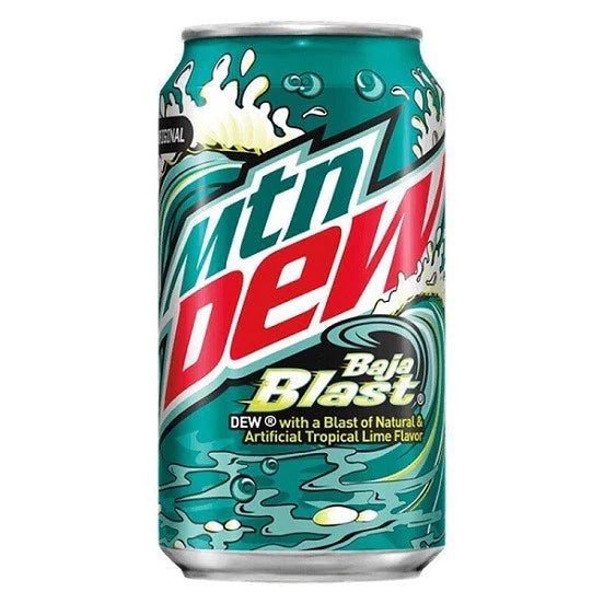 Mountain Dew Soda Baja Blast - 355ml - Greens Essentials
