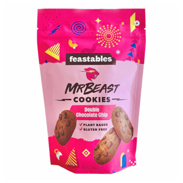 Mr Beast Feastables Double Chocolate Chip Cookies - 170g - Greens Essentials
