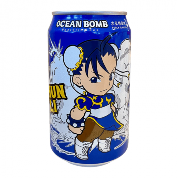 Ocean Bomb x Street Fighter Peach Sparkling Tea - 330ml