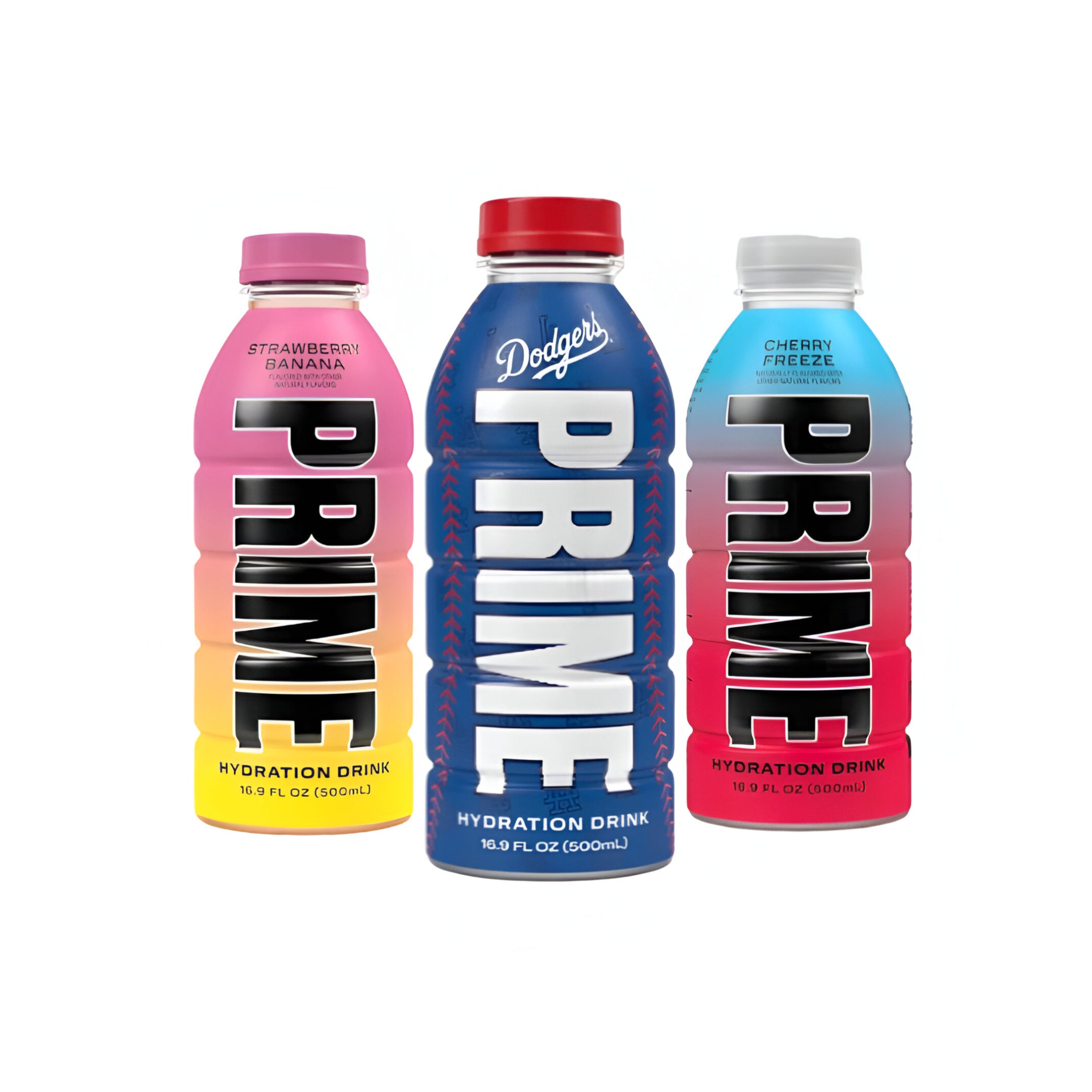 Prime Hydration Drink Strawberry Banana X Dodgers V2 X  Cherry Freeze