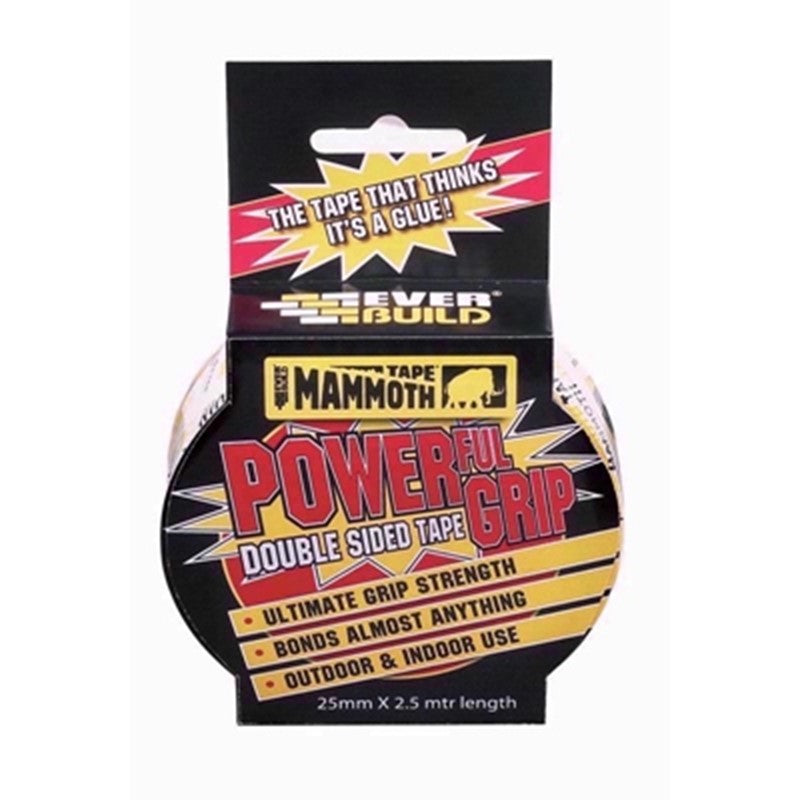 Everbuild Mammoth Powerful Grip Double-sided Tape - 25mm X 2.5m
