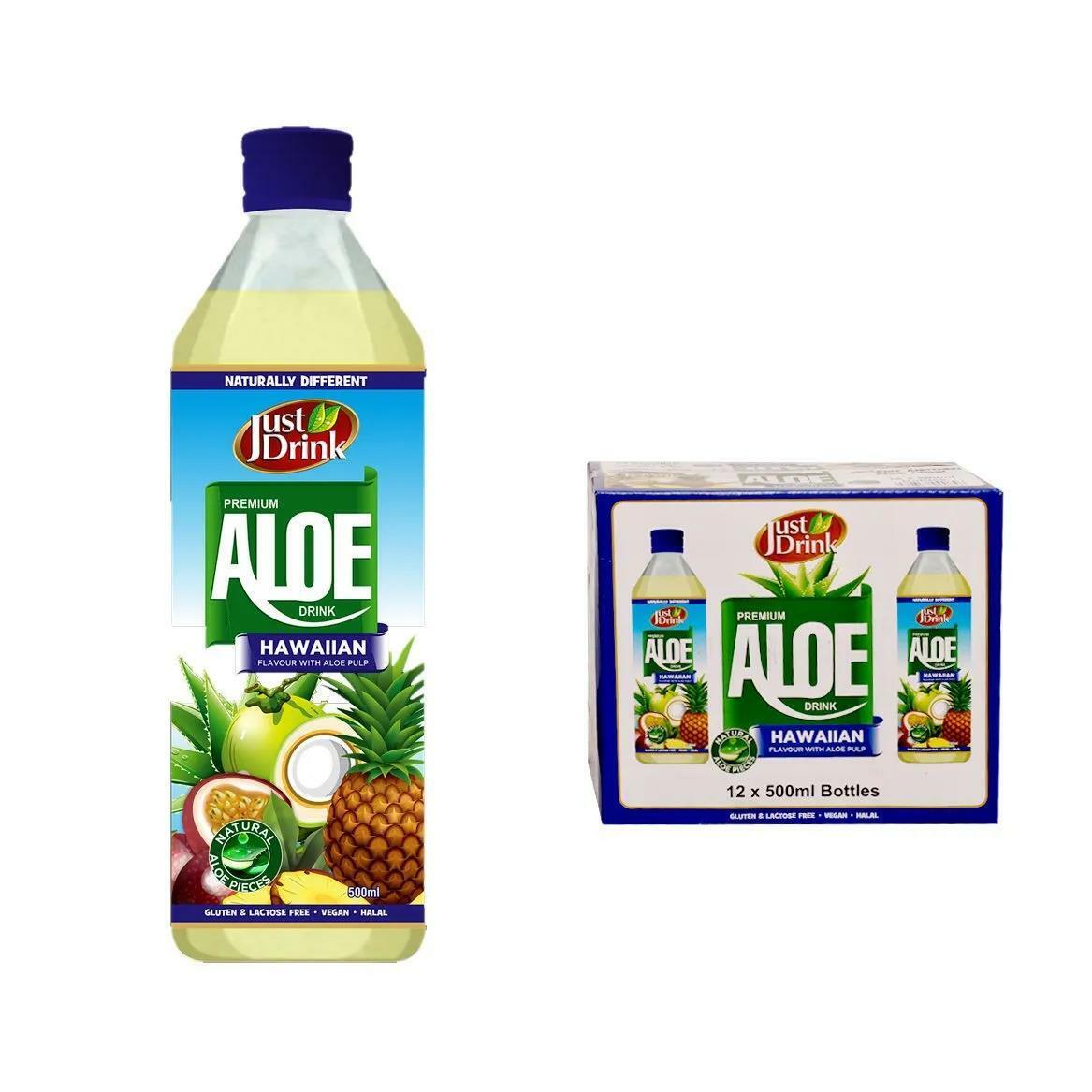 Just Drink Aloe Vera Hawaiian - 500ml - Case of 12